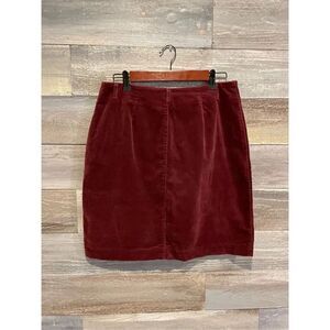 Dockers VGT 12 cotton “velvet” Mini skirt NO pockets burgundy high Rise